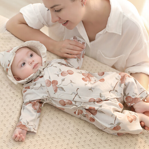 
Bali pig [off-season clearance] Newborn baby clothes Spring full moon pure cotton boy baby haria clothes four seasons ins style Sea elf [send hairband] 80cm