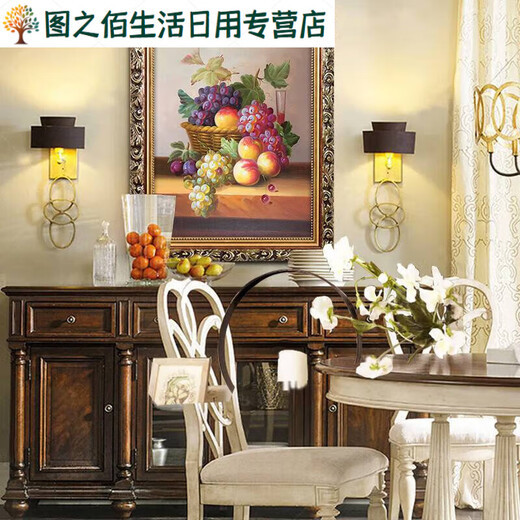 Obstölgemälde im europäischen Stil, Gemälde für Wohnzimmerdekoration, Hotelkorridor Schlafzimmer Doppelwand-Wandgemälde Einer-Größe-Hotel Hängende Gemälde LJ9227 Rahmen 30x40 cm Eine-Größe