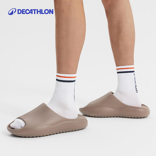 Decathlon Sports Slippers Universal Light confortable Sandales Sandales - Gray brun 43 ~ 44 tailles