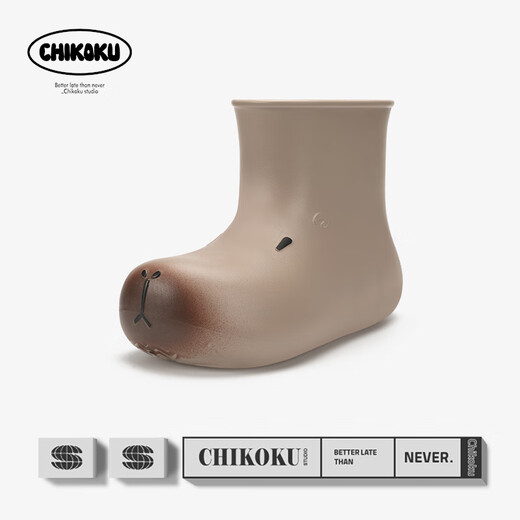 Chikokuchikoku2025 Новые дождевые ботинки Kapibala для женщин на открытом воздухе, не проскальзывающих водонепроницаемые дождевые ботинки, маленький ксеноновый порошок 36 -37