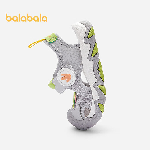 Balabala baby boy stable shoes non-slip sports sandals new summer shoes same style in shopping malls gray green tone 00324 22 (foot length 13.3-13.7/inner length 14.6)