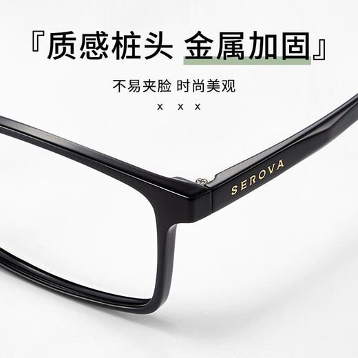 Gafas de miopía de Slova Calidad de marco TR90 Gafas de marco cuadrado El marco se puede equipar con gafas de astigmatismo miopía. Gafas profesionales en línea. Slova SF681 Matte Black C10 con 1.74 lente anti-azul kemi U6