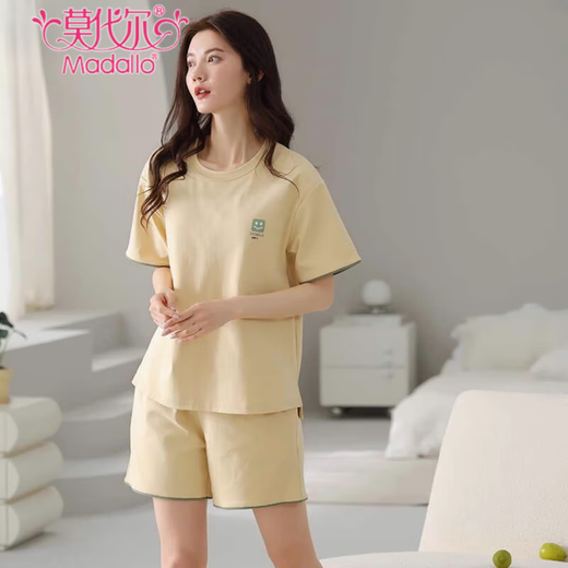 
Modal pajamas women's new summer pure cotton shorts shorts simple casual cotton thin style for outdoor wear. Z9855 M Recommended 80-100Jin [Jin equals 0.5 kg]