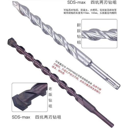 XMSJ Ciment Drill Buzzle Stone Shit Impact Fast Drift Bit Electric Hammer Drill Buzzle Drift Derreau Béton blanc 12350 mm