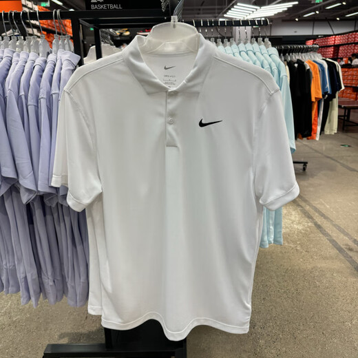 耐克（NIKE）速干polo衫翻领短袖男夏季新款运动T恤网球上衣官方正品 白色FN3895-100 S