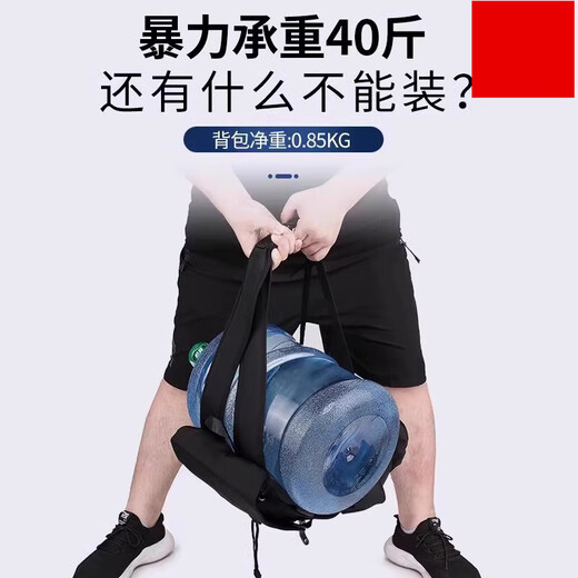 卡帝乐鳄鱼背包男士双肩包商务户外旅行旅游轻便电脑包大学生书包 拉链款 标准号