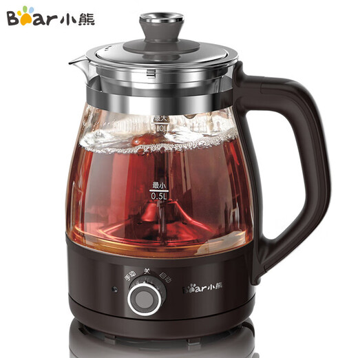 Bear Steam Spray Fully Automatic Tea Maker Small Health Pot Office Home Small Kettle Teapot Thickened Glass Tea Maker Gift Gift ZCQ-A10X1 Knob Control ZCQ-A10X1 1L