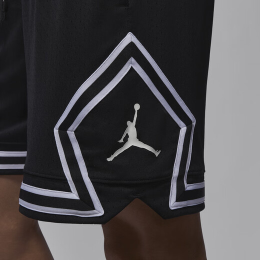 耐克（NIKE）Jordan官方耐克乔丹男子速干网眼布短裤篮球运动裤透气轻便HF9911 010黑/白/白 M