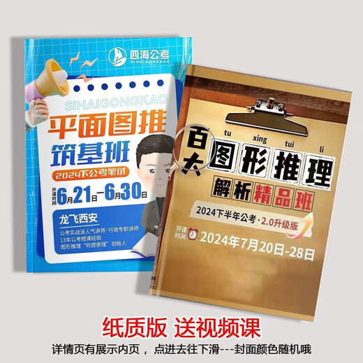 【1319人好评】2025国省考龙飞图形推理刷题600题平面图百大纸质讲义 套餐4本【百大+平面+600题+500题】 胶装【送视频】