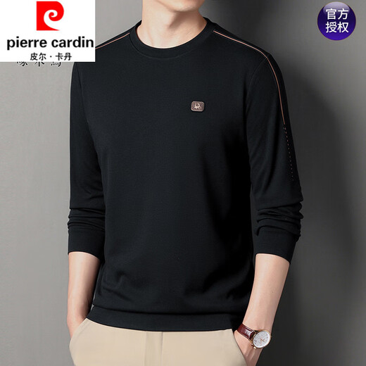 Pier Cardin Pure Cotton Longärmedose T-Shirt Herren Herumn Business Casual Top Herren weiche und atmungsaktive runde Hals-Sweatshirt-Basis-Hemd Grüne Sy6621 M 165 Empfohlen 100-120jin [Jin gleich 0,5 kg]