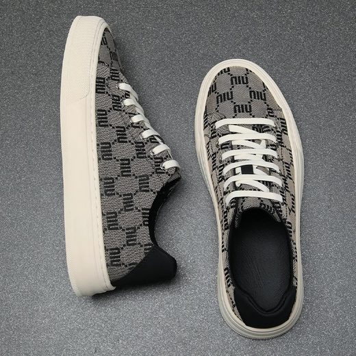 Nosskiss Luxury High-End Brand Men's Shoes 2025 Summer Nuevo zapatos de lona bordado transpirable Hombres Los cómodos zapatos informales de la placa informal suave de los hombres Negro 40 = zapatos de cuero Tamaño 40 zapatos deportivos Tamaño 41