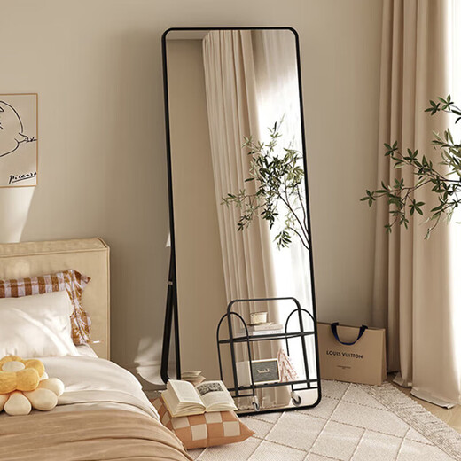 Full Pinwu full-body mirror dressing mirror floor-standing mirror hanging door clothing store fitting wall-mounted mirror integrated simple Nordic style 146*36