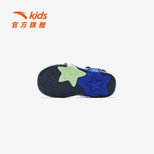 Anta-Kinderschuhe Kleinkinder Kleinkinder Kleinkinder Kleinkinder Jungen Sandalen 2025 Sommer Neues Mesh atmungsaktiven Mädchen-Funktionsschuhen Haiji Blau/Fluoreszenz Asakusa Green 0071H-3 Jungen 23