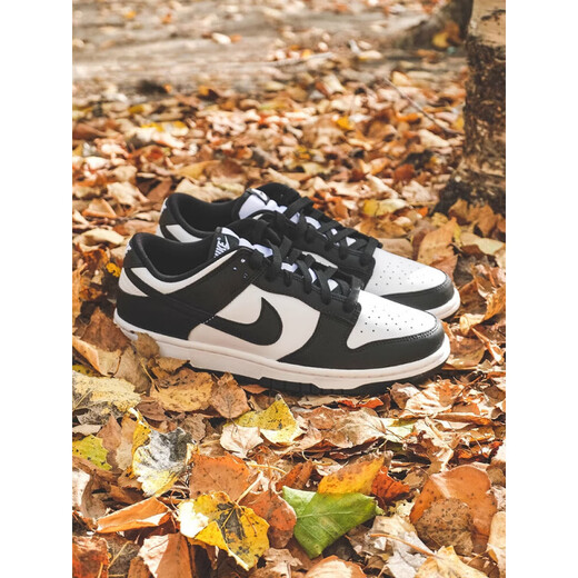 Nike (Nike) 618Dunk Low 'White/White/Black' Black and White Panda Shoes DD1391-100 Bandera oficial CW1590-100 [GS] 36 Identificación de soporte