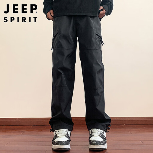 JEEP SPIRIT Jeep work pants men's autumn and winter casual pants men's loose straight assault sports trendy American trousers