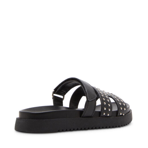 Steve Madden Girls' Mayven Sandal, Black Multicolor, 1 Kid Black Multicolor 1 Kid