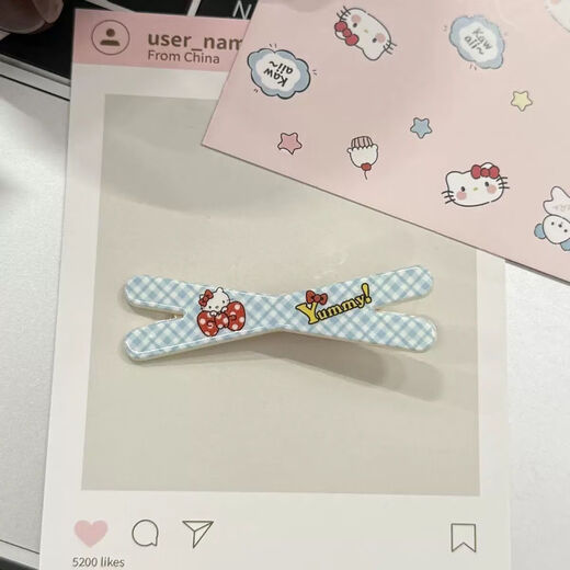 Sweet Girl Heart Kt Cat Cent Vidting Link Cartoon Student Glips Clip Clip Ins Central de cabello de alto valor Kt Corta de pelo [Fotos principales 5]
