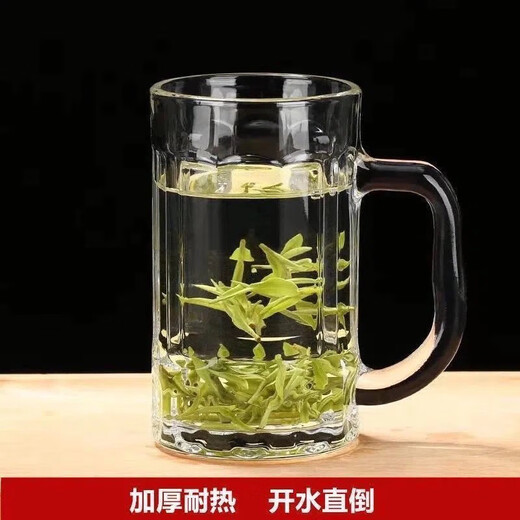 Meikejie teahouse special tea cup glass two-way water cup household beer cup high-end tea cup glass tea cup thick heat-resistant tea cup 4 pieces