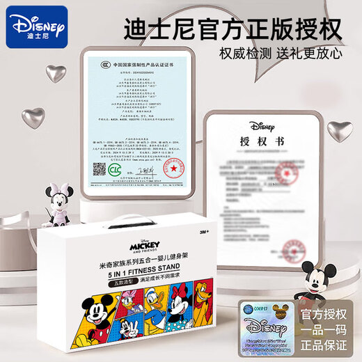 DISNEY迪士尼新生见面礼实用新生儿礼盒婴儿满月礼物新生儿礼物婴儿玩具 5合1礼盒装｜充电套装