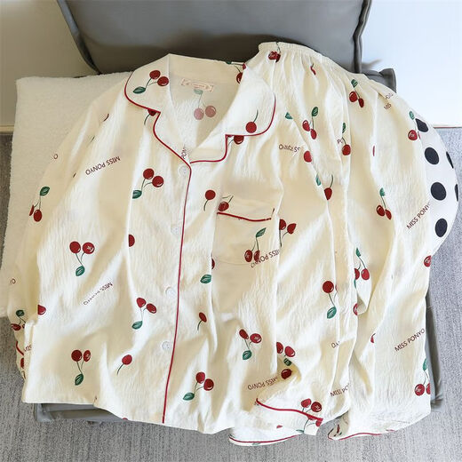 荣西图（RONGXITU）薄款云朵棉睡衣甜美ins风家居服可外穿 826#大樱桃 175 L