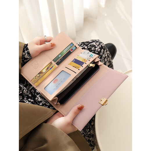 CASA-KUPSCK2025 Spring New Large Capacity Fashion Multi-Card Anti-Magnetic Coin Wallet Long Girls Gift Card Pack Integrated Green