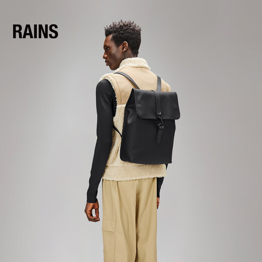 Rains时尚背包女通勤笔记本电脑包户外双肩包书包/13500【优惠价】 黑色 One Size