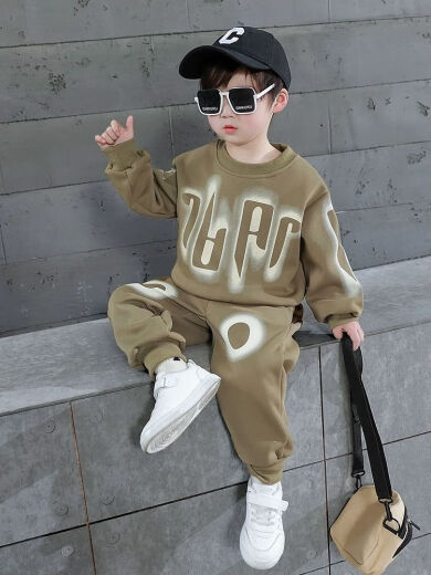 G. DUCKKIDS男童春秋款卫衣套装儿童春装宝宝洋气帅气春季长款衣服运动两件套 紫色春秋两件套 12048斤内120厘米以下 均码