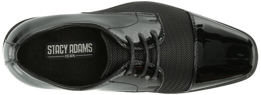 Stacy Adams Boys' Pharaoh Cape Oxford Shoes Black 2 Big Kids