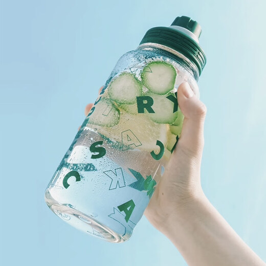 
Starbucks big cup summer sports kettle classic black mint white green outdoor high-value portable water cup 1050ml purple sports water cup