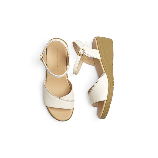 Rote Libellie-Fly Heeled Damens Sandalen 2025 Sommer Neues Kuhlatten-Ein-Streik-Frauenschuhe weiche Sohle bequeme Mutter Sandalen WJK25811 Bei White 37