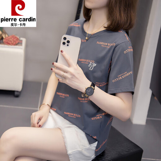 酷章（KUZHANG）胖mm遮肚子百搭纯.棉短袖T恤女2025夏装新款200斤宽松显瘦休闲上 6628黄色 M  80-95斤