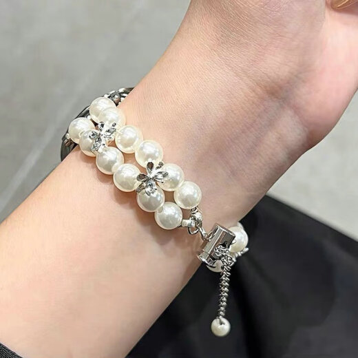 佐仕盾适用GT5表带华为GT4手表女款表带GT3带钻珍珠链GT2潮款watch43替换带Fit3轻奢透气高级感手环1098 白色 华为GT5(表盘41mm)