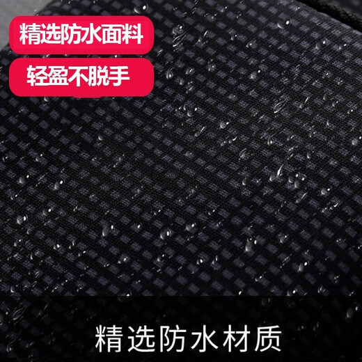 Running mobile phone arm bag fitness sports mobile phone bag night running marathon equipment arm bag for men and women large capacity Caspian Wolf black (within 6.7 inches) double zipper