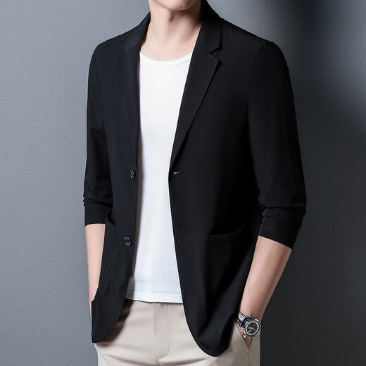 Chang Luzhu [1477 repurchase] Single-weather thin ultra-thin elastic new jacket sunscreen ice silk suit beige 2XL 185 size 160-180Jin [Jin equals 0.5 kg] shot