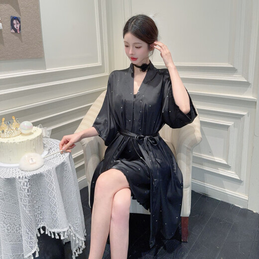 荣西图（RONGXITU）女睡衣春秋季蕾丝美背吊带睡裙两件套 MY-S9901#爱心绿色 M