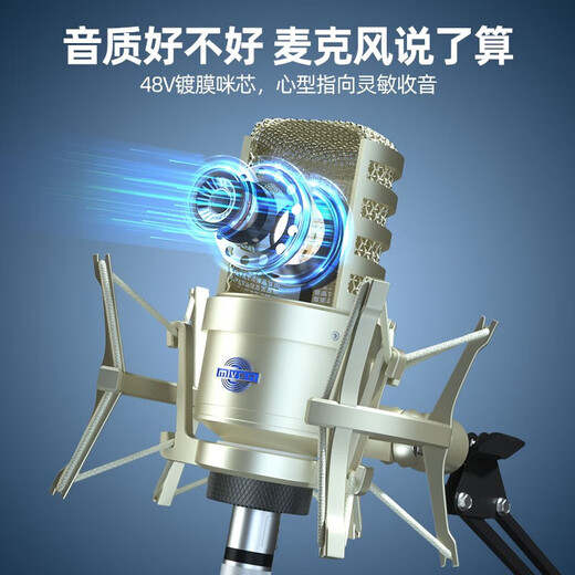 Meisheng T9S sound card live broadcast equipment full set of karaoke special set external mobile phone computer microphone wireless microphone Douyin singing recording dubbing game outdoor anchor professional