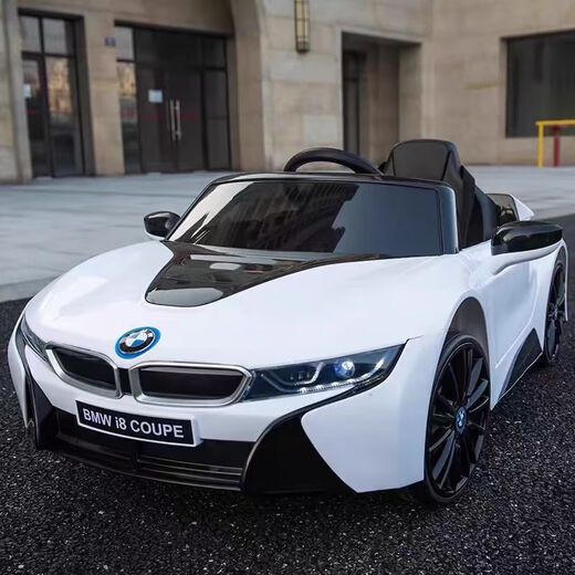 AWZ BMW children's electric car electric sports car four-wheel car child remote control sit-on toy car remote control baby week flagship version blue four-wheel drive swing + remote control + leather electric drive