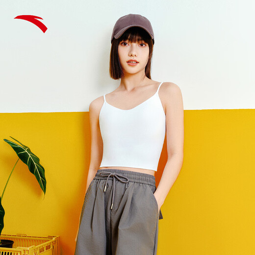 安踏一体式吊带运动背心女士夏季新款美背冰肤聚拢文胸内搭打底衫