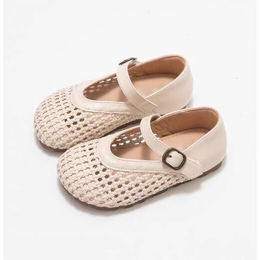 G. Duckkids Girls Sandals Bag Toe 2025 Neue Sommer Kinderhoch Schuhe Prinzessin Schuhe Baby Mädchen Mädchen Schuhe Lederschuhe Braun 23
