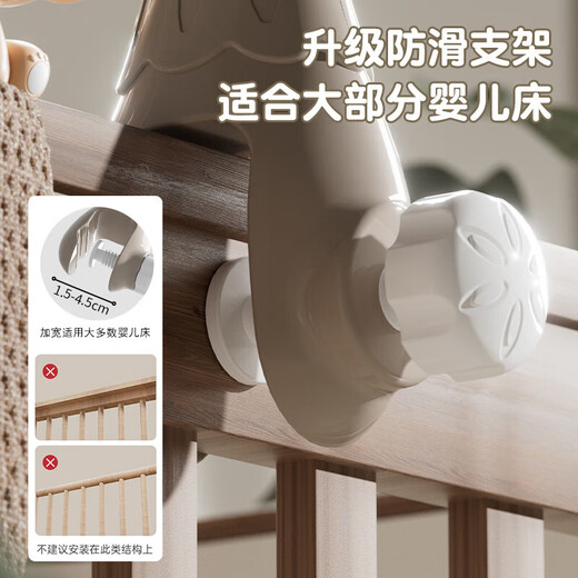 Ibezhi Bedbell Baby Toy 0-6 Months Bedside Rattle Newborn Baby Rotating Newborn Meeting Gift Pendant Pink-Remote Control-Projection-Gift Box-Charging Set 0-3 Months 0-1 Years Old Bed Pendant Hanging Bell