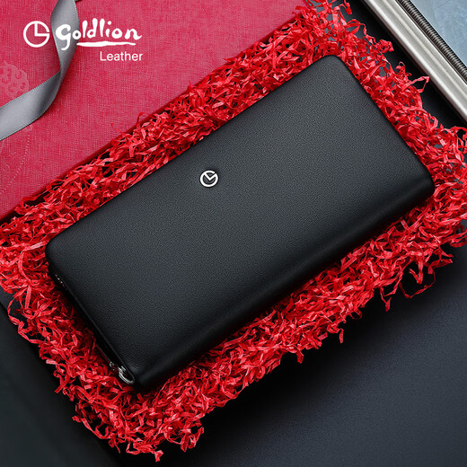 
GY goldlion Jinlilai new style men's temperament genuine leather handbag head layer cowhide business multi-card wallet fashionable handbag trend black/fashion model FA803109-111