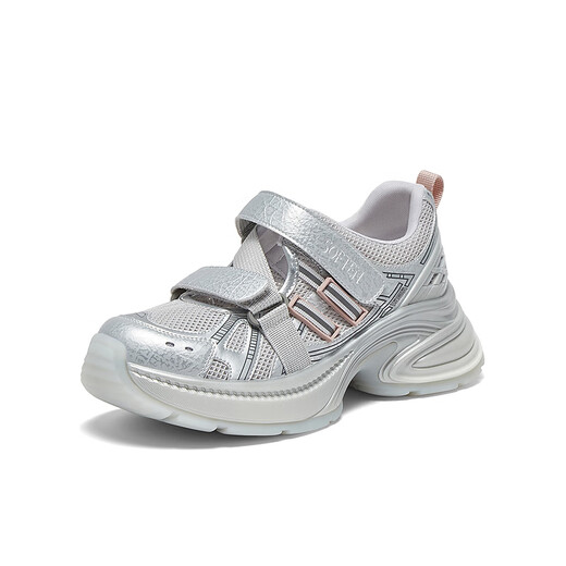 Meilleur 2025 Été Nouveau Mesh Bustable Dad Chaussures épaisse semelle Hauteur-amélioration des chaussures décontractées sportives pour femmes B3271bm5 Silver 39