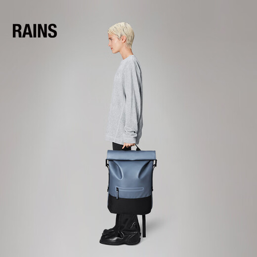 Rains trendy curled backpack commuter cycling backpack/14320 [discounted price] Bay Blue (fine pearls)
