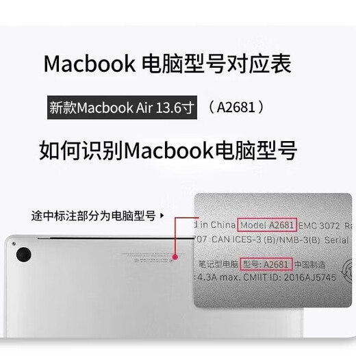 
Applicable to Apple laptop keyboard film new Macbook Air 13-inch keyboard sticker Pro 14-inch protective film 15.3/16 dustproof M4/M3/M2/M1 accessories semi-transparent black [1 piece] Air (13.3 ying) A1466/A1369