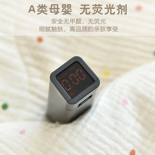 Wen Yijia customized newborn baby blanket spring and autumn thin air-conditioned blanket baby pure cotton gauze blanket kindergarten children nap color polka dots 105*105cm