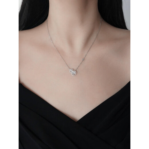 Century-old Fenxiang Exploding Gourd Necklace Women's Sterling Silver 999 Light Luxury Niche New Chinese Style Fulu Pendant 2025 New Gourd Necklace Rose Gift Box Gift Bag S999
