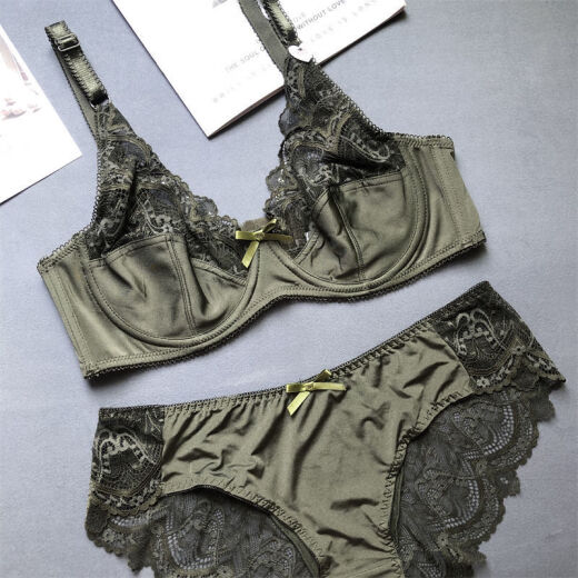 
Shan Nanwei [2694 people] European and American sponge-free sexy 200Jin [Jin equals 0.5 kg] Large size bra set, gather fat MM, brick red single piece bra 75D