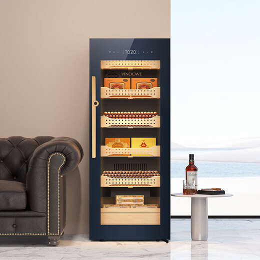 Vinocave (Vinocave) cigar cabinet, constant temperature and humidity control, eggplant cultivation cabinet, intelligent constant humidity solid wood humidity and temperature adjustable household CH-200AH- 200L