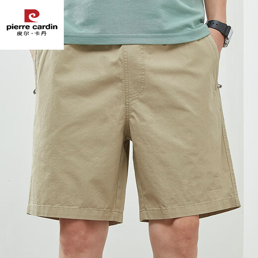 Pierre Cardin Brand Summer de algodón del algodón del algodón del algodón puro de los hombres grandes tendencia de color azul oscuro suelto 5 minutos Pantalones de cinco puntos extra 9224 gris claro L Recomendado 120-135 Jin [Jin iguala 0.5 kg] Algodón puro