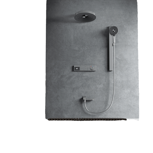 Kohler (Kohler) Vollkupfer versteckte konstante Temperatur Heiße Schmelze Digitale Anzeige eingebetteter Wandtyp Vorgegriffener versteckter Booster-Duschduschschubtis-Set Gregrau [Elektrophorese weiße KS701] Digitale Anzeige Konstante Temperatur + Speicherplattform